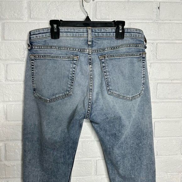 Rag & Bone Dre Low Rise Slim Boyfriend Jeans in Stella Distressed size 27 - Picture 4 of 7